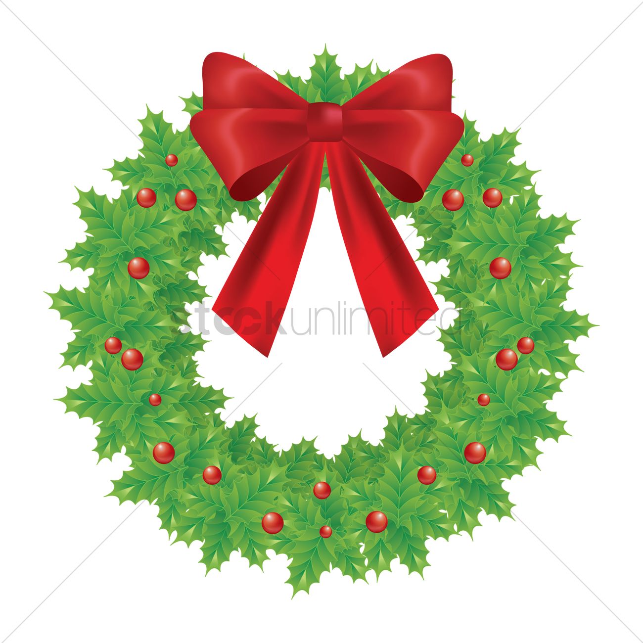 1300x1300 Christmas Wreath Vector Image
