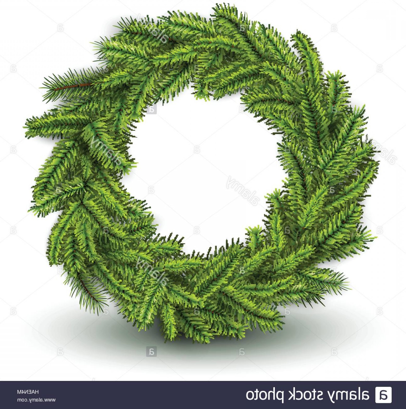 1560x1572 Stock Photo White Card With Christmas Wreath Vector D Christmas