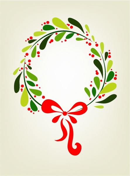 444x600 Xmas Wreath Background Free Vector In Adobe Illustrator Ai ( .ai
