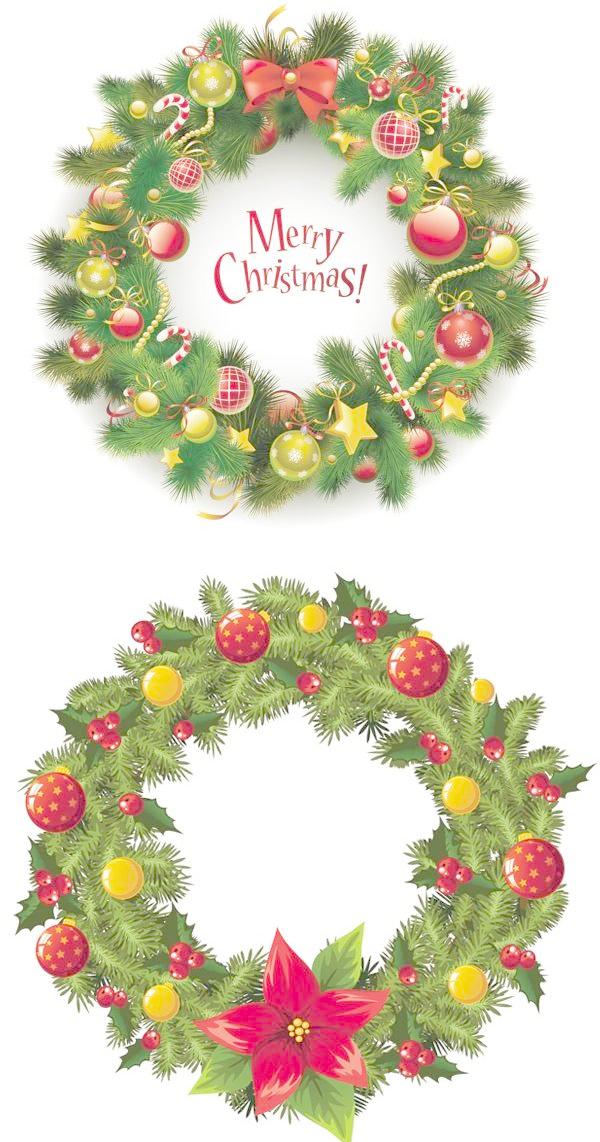 600x1142 Christmas Wreath Vector Free Download Jpg Files