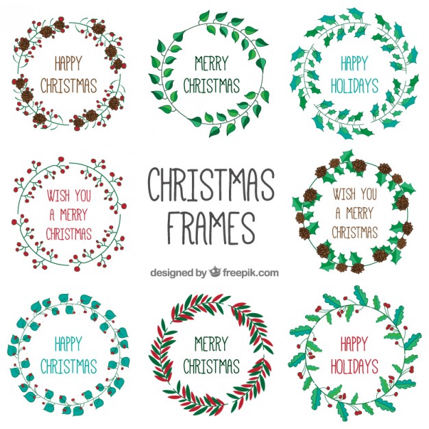 626x626 Hand Painted Floral Christmas Wreath Vector Free Floral Wreath