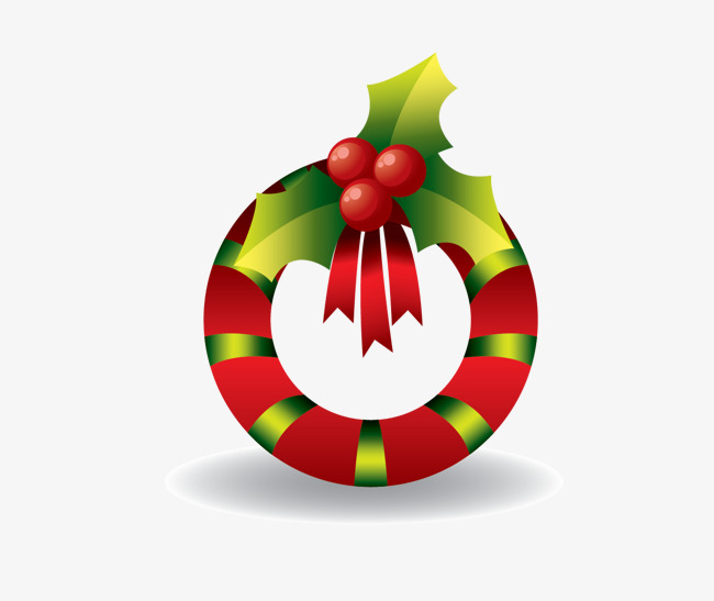 650x547 Cartoon Christmas Wreath Vector, Cartoon Vector, Christmas Vector