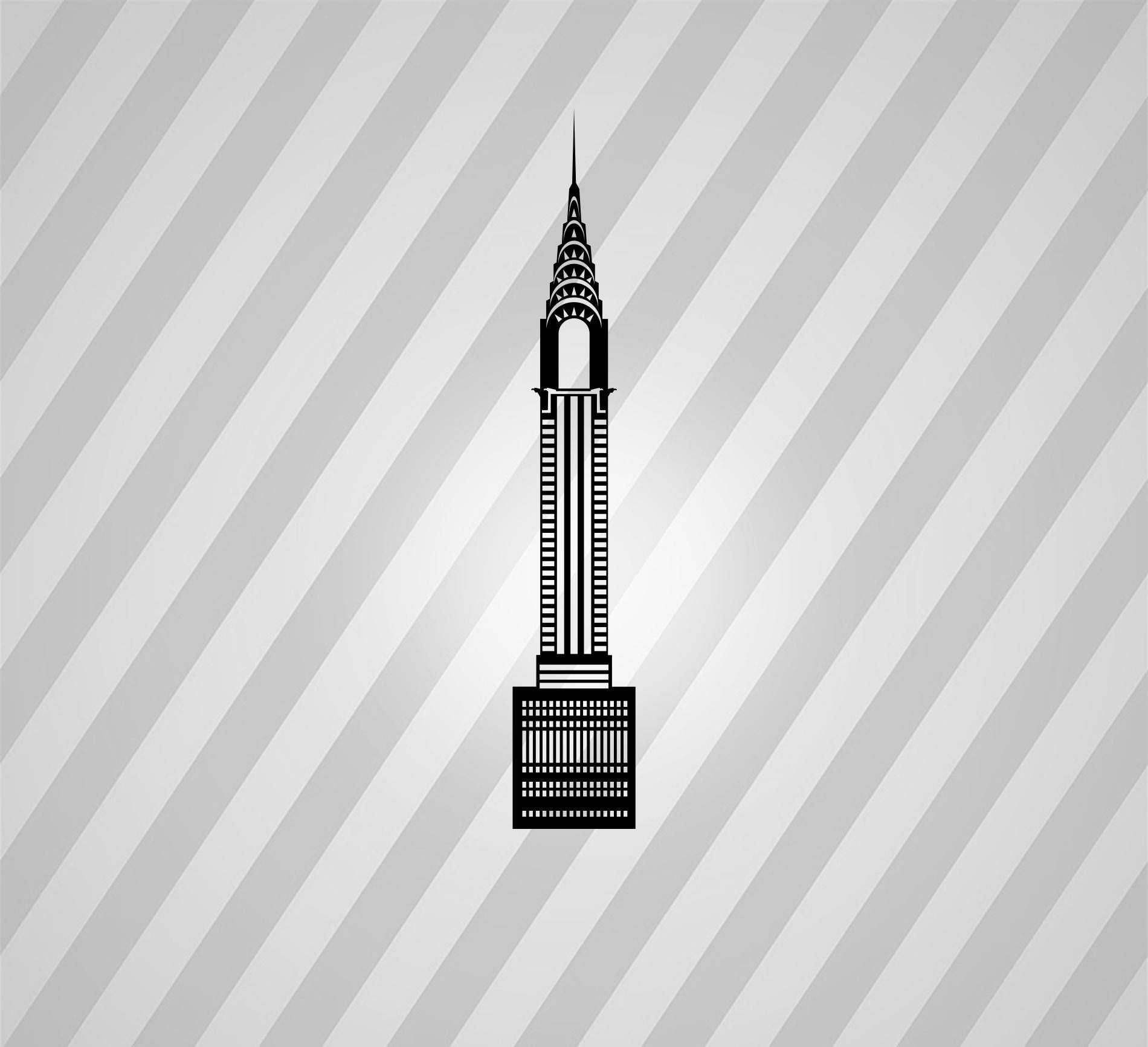 1900x1733 Chrysler Building Silhouette Stencil