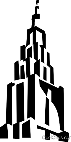 240x480 Chrysler Building Royalty Free Vector Clip Art Illustration