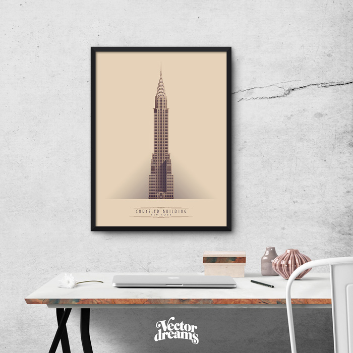 700x700 Chrysler Building Vector Dreams