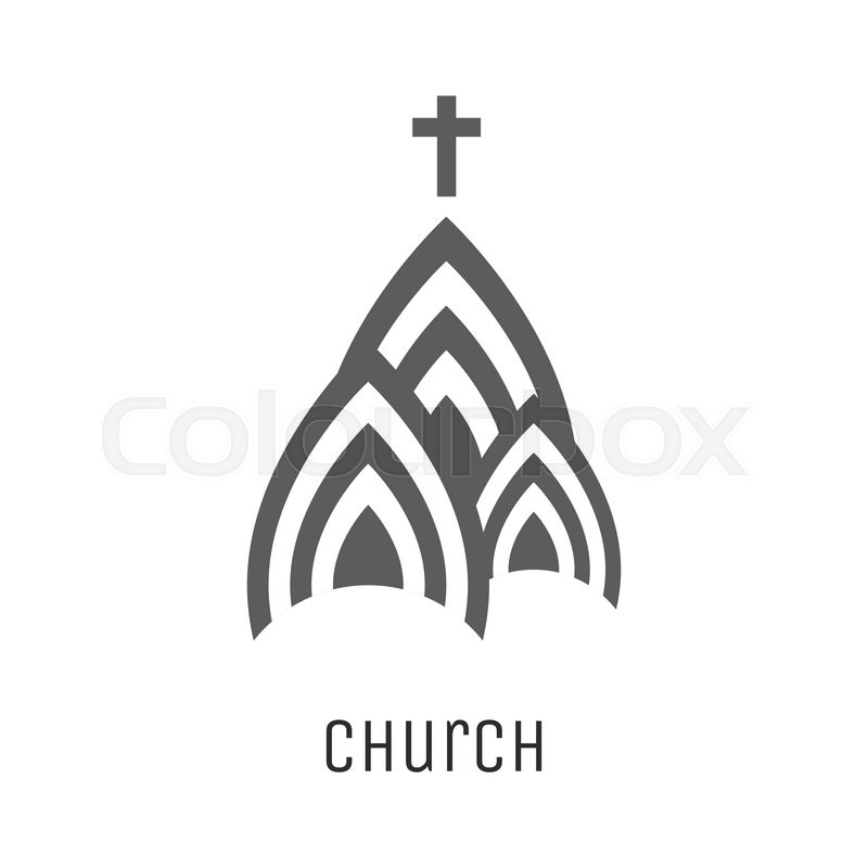 800x800 Church Logo Vector Icon. Religious Concept Three Domes Symbol Of