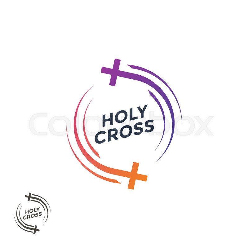 800x800 Church Logo. . The Holy Cross Christian Logo. Vector Illustration