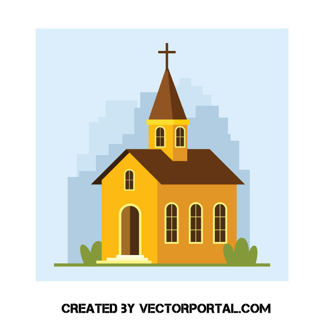 660x660 Church Vector Image