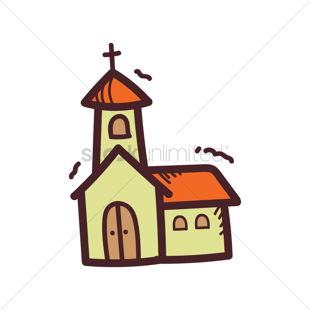 1300x1300 Church Vector Image