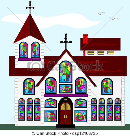 450x470 Church Clipart Illustration