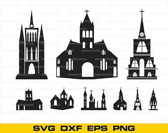 340x270 Church Vector Art Etsy