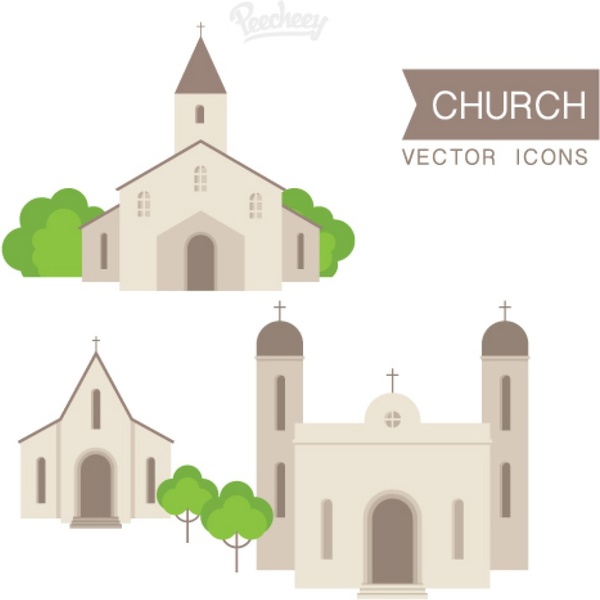 600x600 Church Set Illustration Free Vector In Adobe Illustrator Ai ( .ai