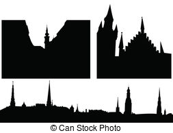 253x194 Cincinnati Ohio City Skyline Vector Silhouette Illustration.