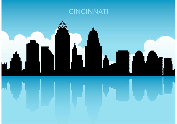 700x490 Free Cincinnati Skyline Vector