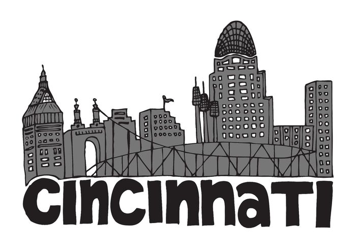 700x490 Free Cincinnati Skyline Vector 267335