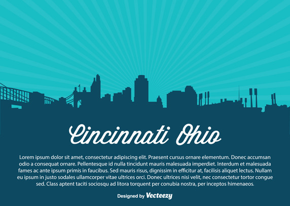 572x407 Cincinnati Skyline Illustration Vector Free Vector Download In