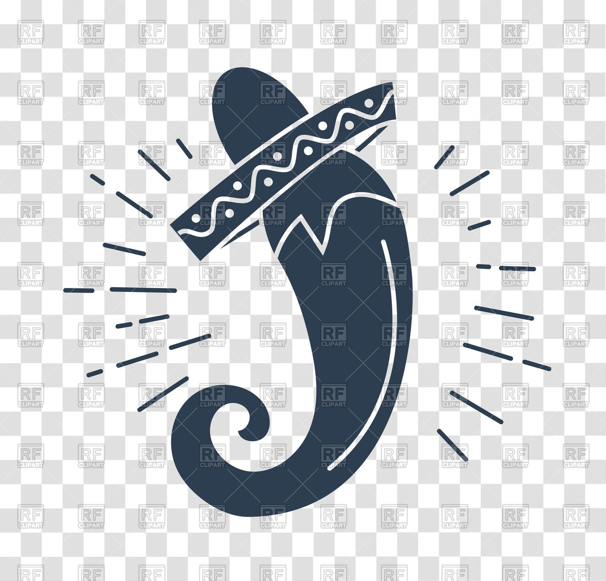 1200x1152 Icon Of Chili Pepper In Sombrero. Holiday