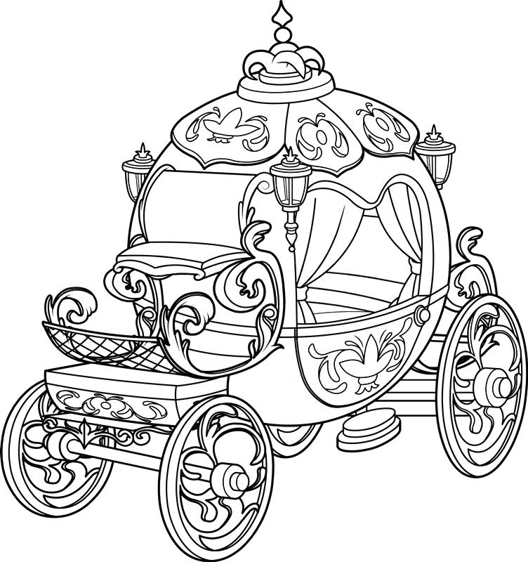 752x800 Cinderella Carriage Coloring