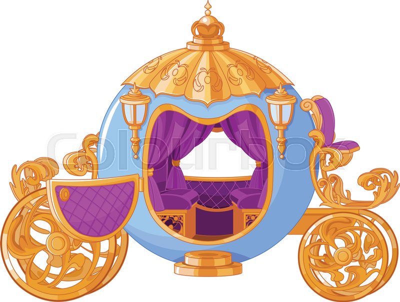 800x604 Illustration Of Cinderella Fairy Tale Carriage Stock Vector