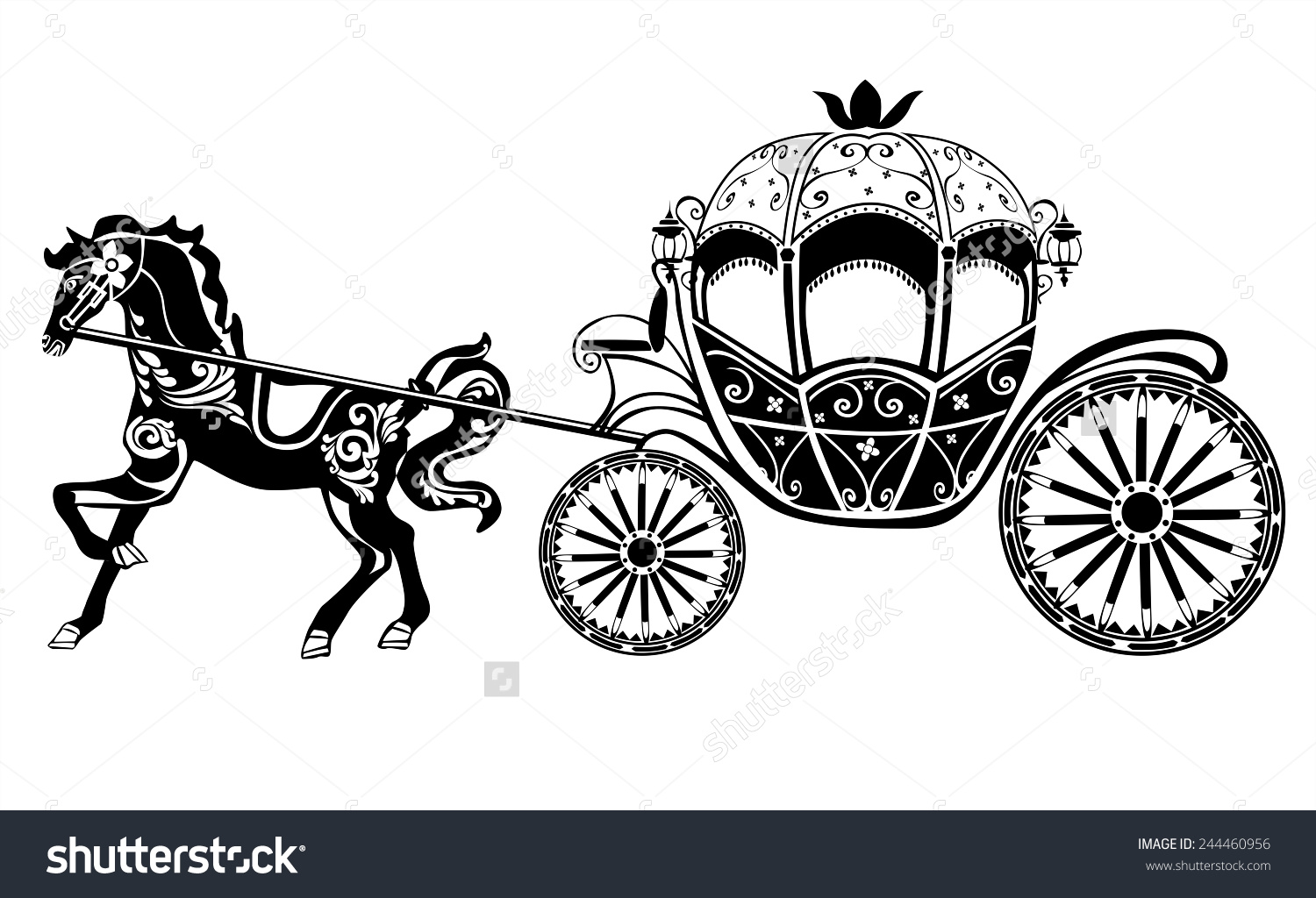 1500x1024 Collection Of Cinderella Horse And Carriage Clipart High