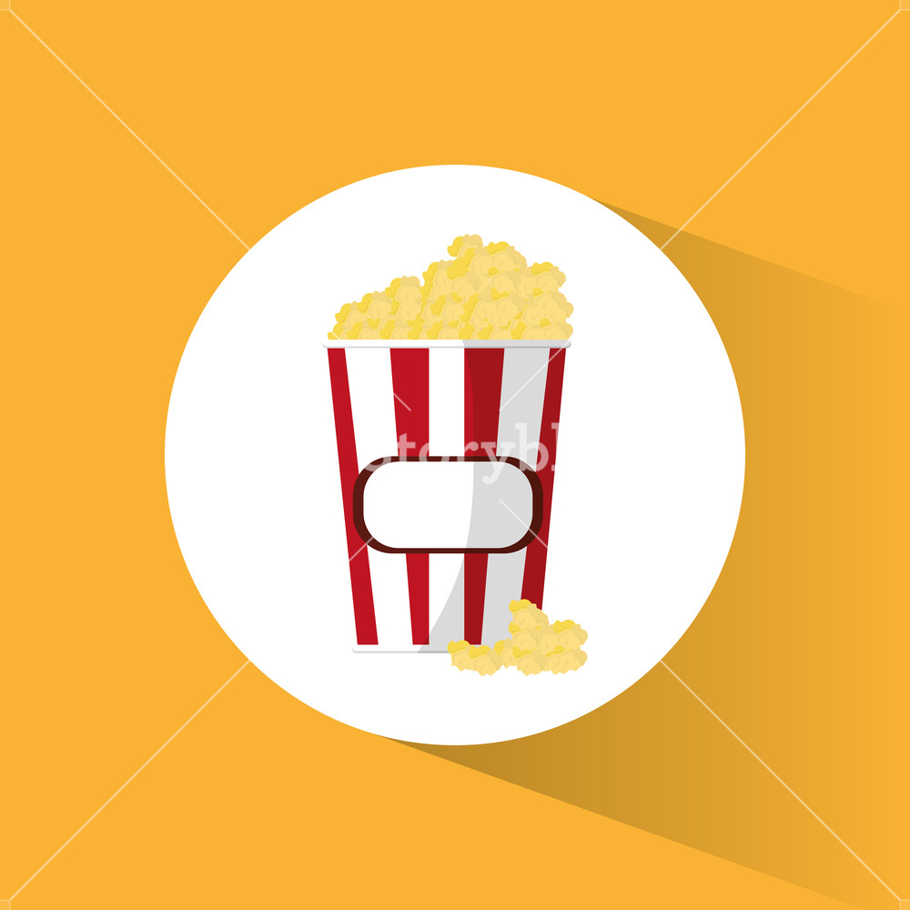 1000x1000 Pop Corn Box Movie Cinema Vector Illustration Eps 10 Royalty Free