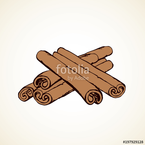 500x500 Cinnamon. Vector Drawing Stock Image And Royalty Free Vector