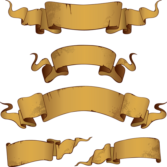 569x570 Ribbon Banner Vector