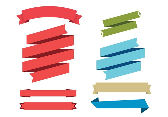 700x490 Vector Ribbon Set