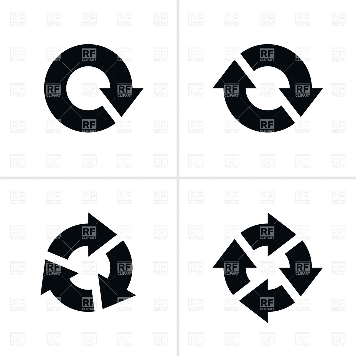 1200x1200 Simple Black Circular Arrows Vector Image Vector Artwork Of