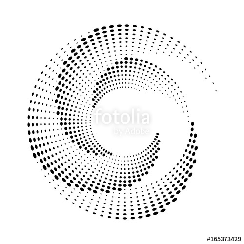500x500 Halftone Dots Circle Texture. Abstract Circle Background. Vector
