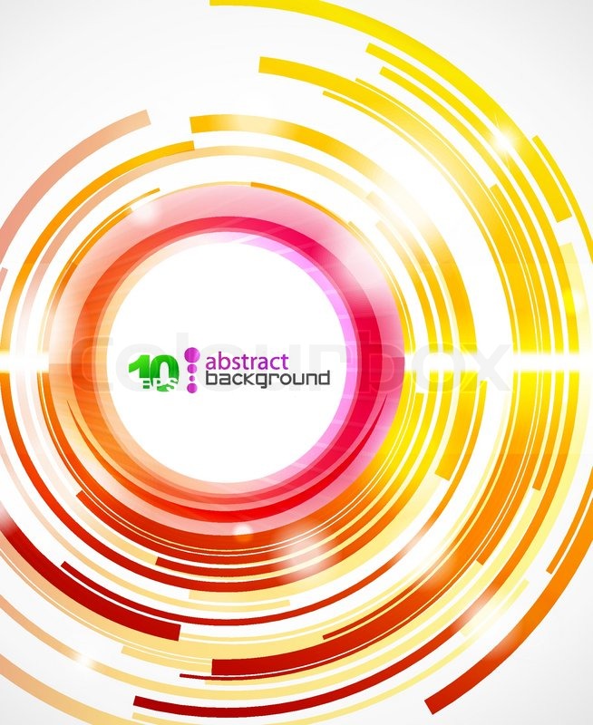 654x800 Shiny Orange Circle Vector Abstract Background Stock Vector