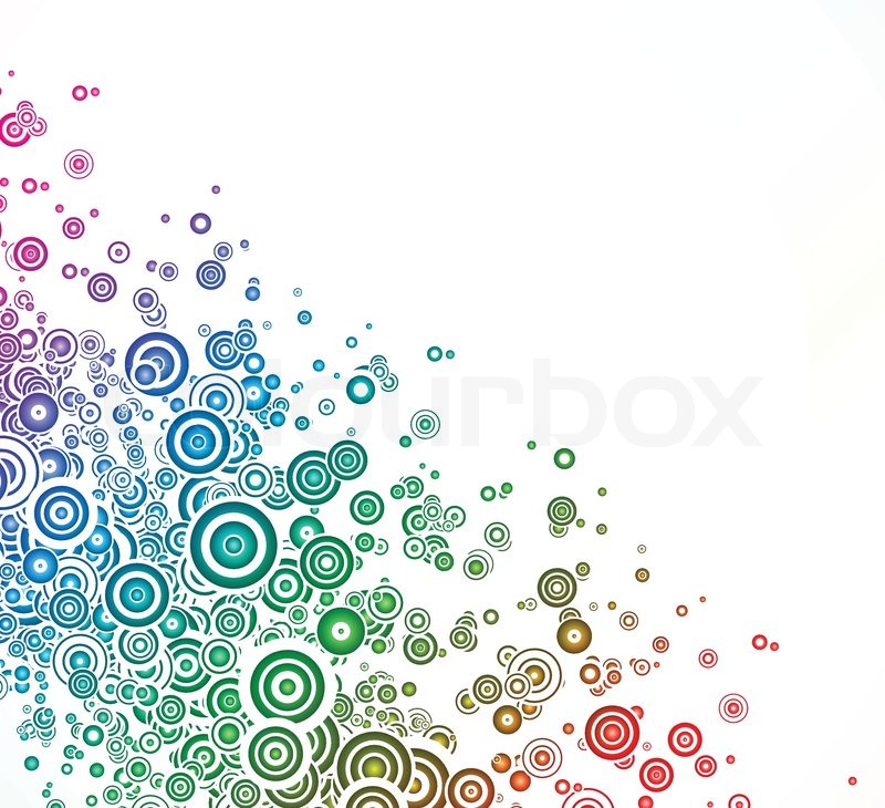 800x730 Abstract Background With Colorful Circle Vector Card Stock