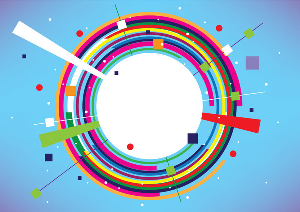 600x424 Abstract Colorful Circle Banner Free Vector In Adobe Illustrator