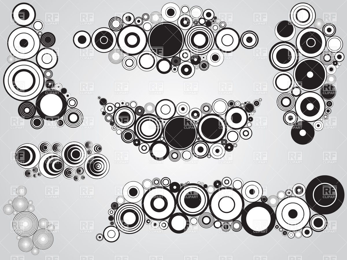 1200x900 Abstract Design Elements Made Of Black And White Circles Vector