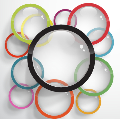 419x416 Bright Glass Circle Design Background Vector 02 Free Download