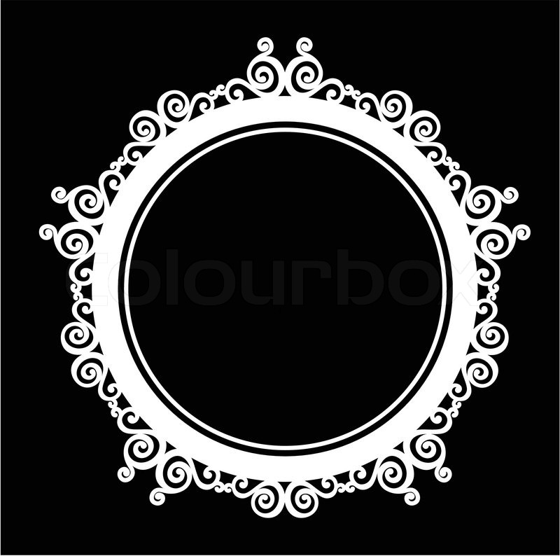 800x794 Circle Ornamental Vintage Baroque Frame. Stock Vector Colourbox
