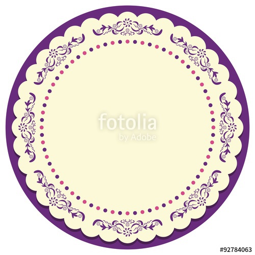 500x500 Circle Vintage Frame Vector Stock Image And Royalty Free Vector