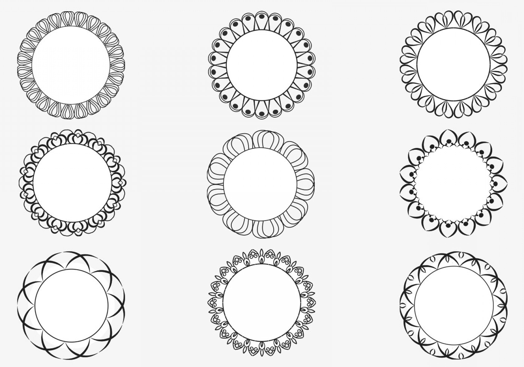 1680x1176 Decorative Circular Frame Vector Pack Shopatcloth