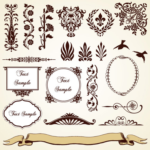 500x500 Vintage Pattern Area Borders And Ornaments Vector Free Vector In