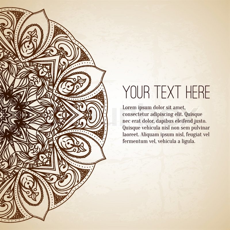 800x800 Vintage Vector Circle Floral Ornamental Border. Lace Pattern