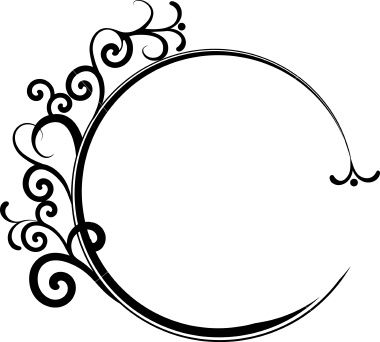380x342 Circular Swirl Frame. Royalty Free Stock Vector Art Illustration
