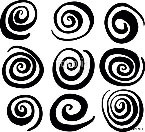 500x456 Hand Drawn Swirl Circle Vectors Stock Image And Royalty Free