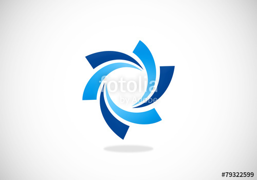 500x350 Circle Swirl Abstract Geometry Vector Logo Stock Image And