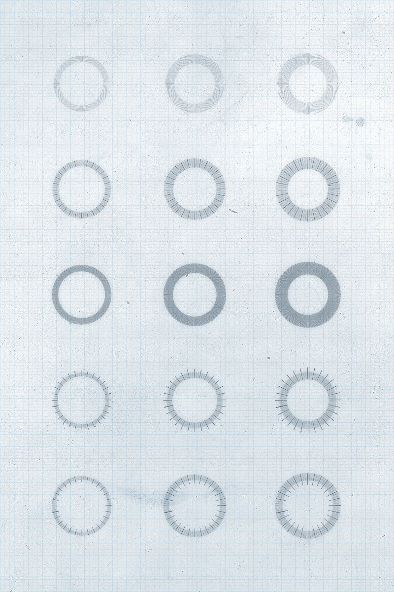 800x1200 Fm004 Tech Circle Ornaments, Vol. Two Stock Vector Art