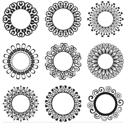 517x509 Circle Ornate Elements 4 Ai Format Free Vector Download
