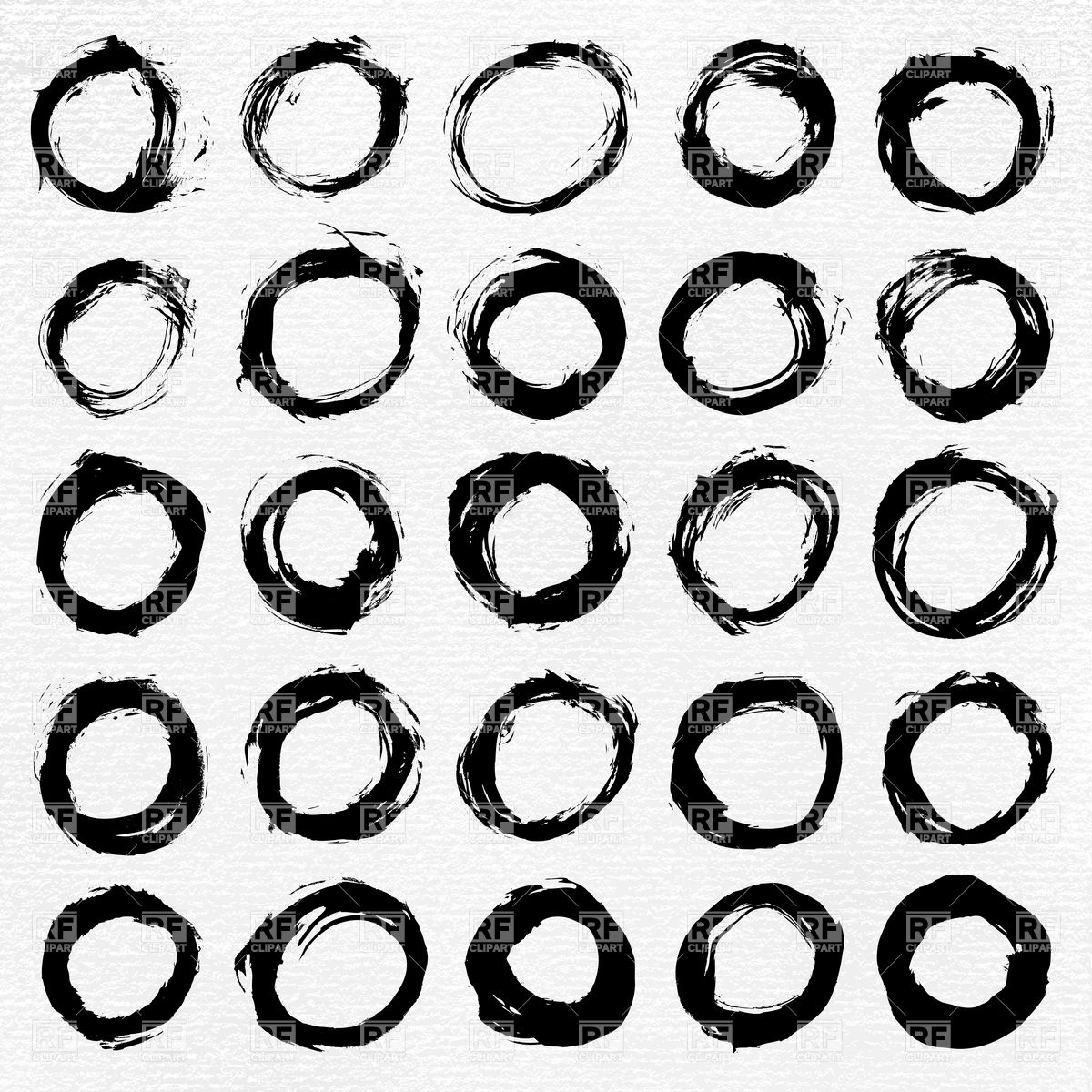 1200x1200 Circles Drawn With Ink And Brush Vector Image Vector Artwork Of