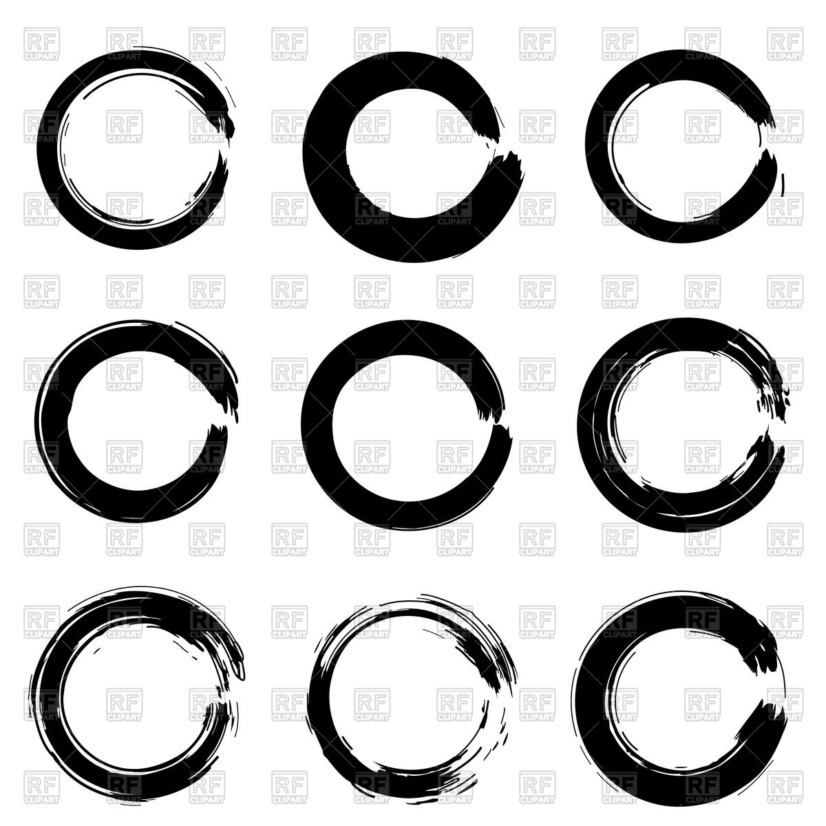 1200x1200 Black Grunge Ink Circles Vector Image Vector Artwork Of Design
