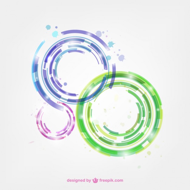 626x626 Colorful Abstract Circles Vector Free Download