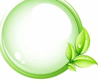 336x280 Vector Green Plant And Circle Vector Art