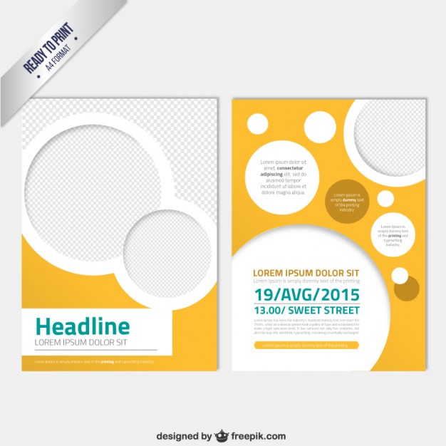 626x626 Circle Brochure Template Modern Brochure Template With Circles